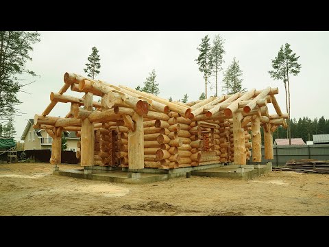Видео: Сруб бани из кедра в Питер ! Окончание сборки.Интервью с батей заказчика.