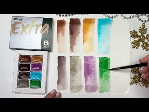 Видео: Обзор на 8 акварельных новинок Pinax