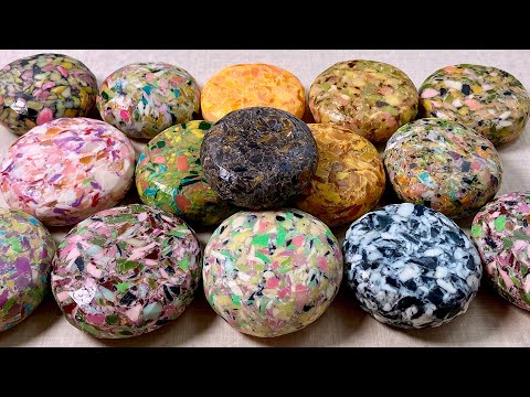 Видео: ASMR soap cutting Relaxing sounds Recycled soap Резка мыла Хруст мыла