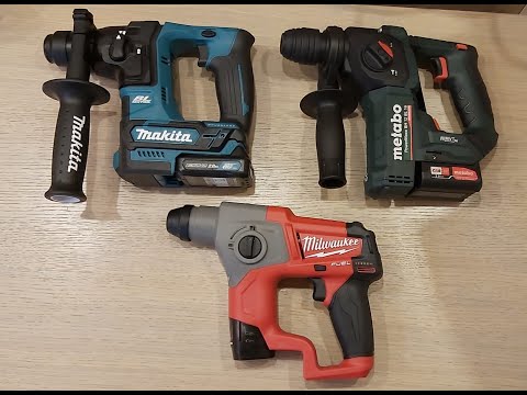 Видео: Milwaukee 2416 &  Makita HR166 D & Metabo BH 12 BL 16 . Тест перфораторов .