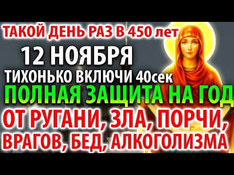 Видео: 12 ноября ТИХОНЬКО ВКЛЮЧИ: ПОЛНАЯ ЗАЩИТА НА ГОД от ругани зла болезни. Молитва Покров Богородицы