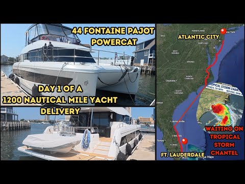 Видео: Начинаем доставку яхты длиной 1200 морских миль по восточному побережью | Fountaine Pajot 44