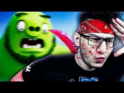Видео: Зеленая свинья из Angry Birds устроила резню! МАНЬЯК CS:GO