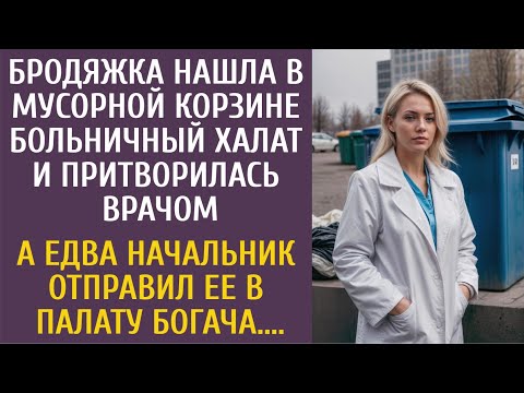 Видео: Бродяжка нашла в мусорке больничный халат и притворилась врачом… А едва босс отправил ее в палату…