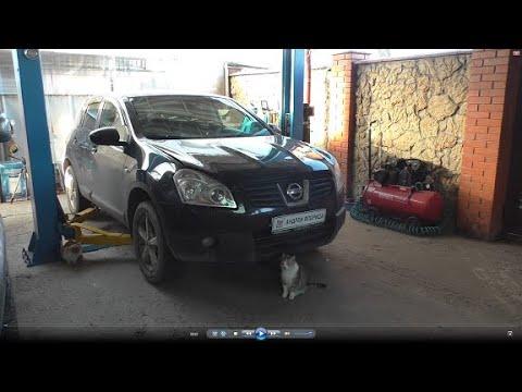 Видео: Переборка правого переднего суппорта на Nissan Qashqai 2,0 4WD Ниссан Кашкай 2009