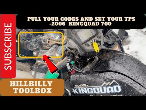 Видео: Как извлечь коды и настроить TPS — Suzuki Kingquad 700 2006 года