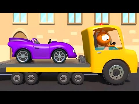 Видео: Эвакуатор 🚚 Котэ и машинки-помощники! – Сборник – Котэ ТВ – Песенки для малышей