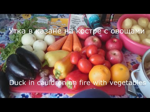 Видео: Утка в казане на костре с овощами