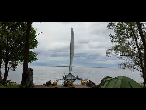 Видео: На парусном тримаране по Волге часть вторая. Старт.