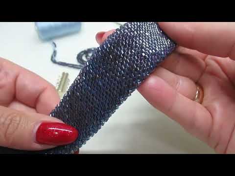 Видео: Широкий браслет из бисера, МАСТЕР КЛАСС!