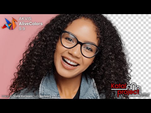 Видео: Вырезаем волосы в AliveColors – Способ без инструментов выделения | Урок AliveColors | KatalProject