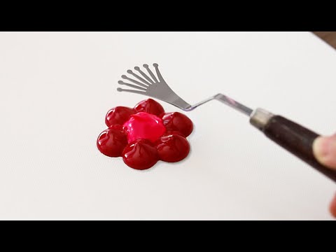 Видео: Прекрасная ночь 🌙 | Расслабляющая картина акрилом #512