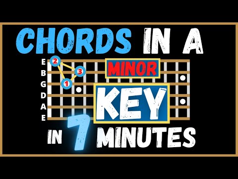 Видео: Как найти гитарные аккорды в минорной тональности | Как узнать, какие аккорды находятся в тональн...
