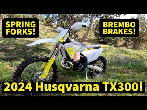 Видео: Первый взгляд на Husqvarna TX300 2024 года! НОВАЯ ПРУЖИННАЯ ВИЛКА!