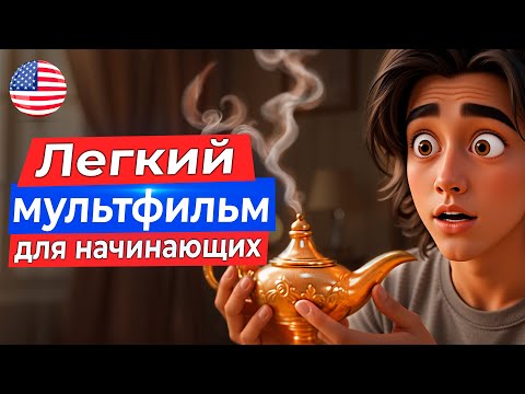 Видео: Начни понимать АНГЛИЙСКИЙ НА СЛУХ с нуля: простой мультфильм о джинне