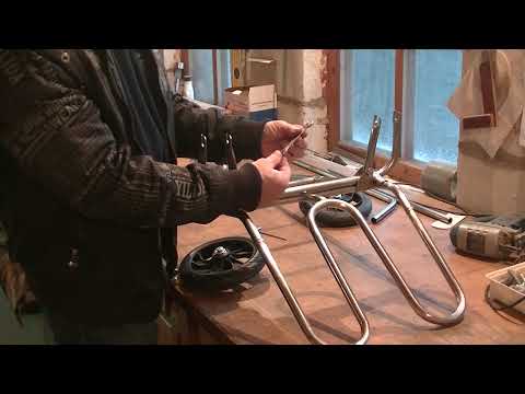 Видео: Второй вариант тележки для туристов-водников. Груз 80кг, теперь легко...