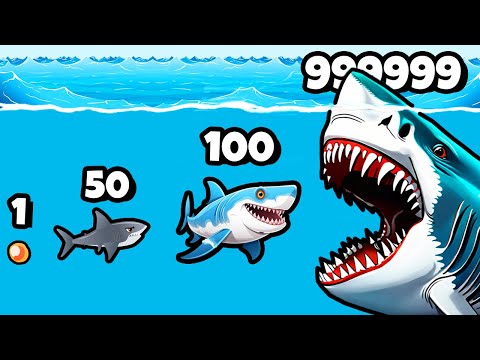 Видео: ЭВОЛЮЦИЯ АКУЛЫ МЕГАЛОДОНА, МАКСИМАЛЬНЫЙ УРОВЕНЬ! | Shark Attack