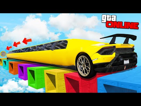 Видео: КАК ДАЛЕКО СМОЖЕТ ДЛИННАЯ ЧИТ ТАЧКА ПРОЕХАТЬ ПО ДЫРЯВЫМ БЛОКАМ? ЭКСПЕРИМЕНТЫ В ГТА 5 ОНЛАЙН