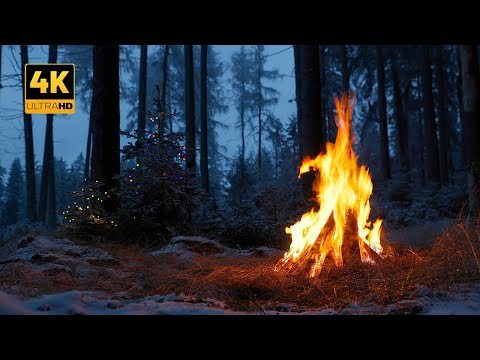 Видео: Рождественский лесной костер 🎁 100% аутентичные звуки 🎄 Светящееся дерево