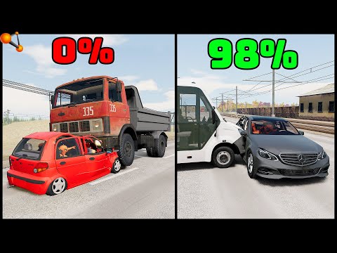 Видео: ШАНС ВЫЖИТЬ В ДТП! С МАНЕКЕНАМИ! - BeamNg Drive