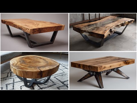 Видео: 100 деревянных журнальных столиков с металлическими ножками | Современные идеи мебели в деревенск...