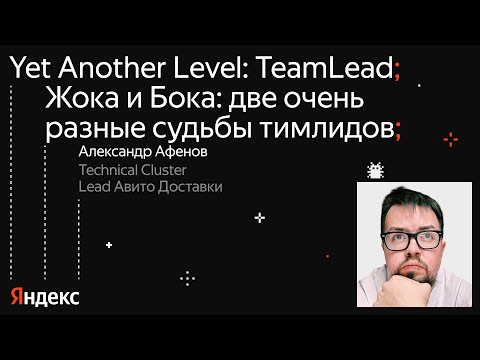 Видео: «Жока и Бока: две очень разные судьбы тимлидов» / Александр Афенов, Technical Cluster Lead