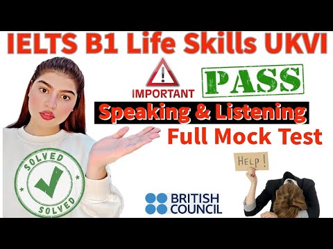 Видео: Полный тест IELTS B1 по жизненным навыкам, устная речь и аудирование, пробный тест ||Последняя оц...