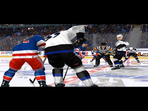 Видео: NHL 2002 | Нью-Йорк Рейнджерс - Тампа Бэй Лайтнинг | 8-й матч сезона | Геймплей на ПК в Full HD