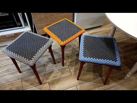 Видео: Накидка на табурет, с удобной посадкой.