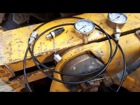 Видео: #JCB Замер давления  на джойстиках #Measuring the pressure on the servo control, on the joysticks