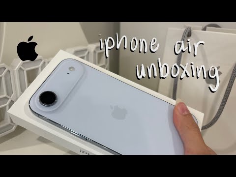 Видео: iPhone Air [распаковка] (голубой, 256 ГБ) | эстетический набор + аксессуары | тест и обзор камеры...