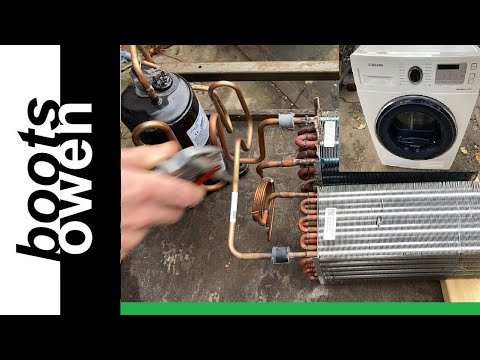 Видео: Сушильная машина Samsung с тепловым насосом: тщательная очистка элементов теплообменника, полная ...