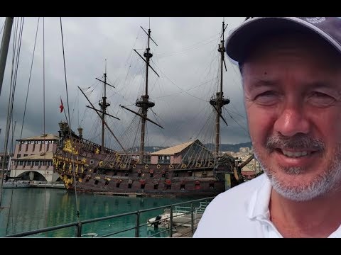 Видео: Старый пиратский корабль в Генуя. Испанский галеон 17 век | КАПИТАН КОСТЯ