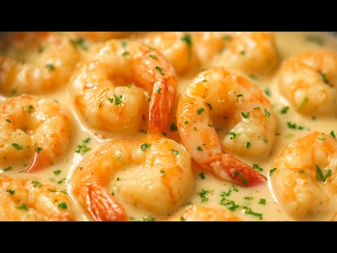 Видео: Креветки в сливочном соусе | Creamy Garlic Shrimp Recipe