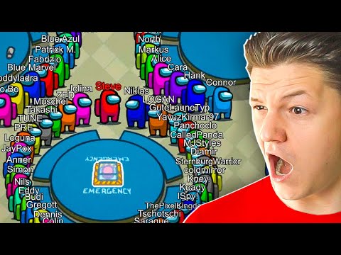Видео: AMONG US, НО В НЕЙ 100 ИГРОКОВ