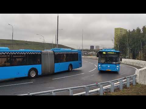 Видео: Автобусы на ТПУ "Саларьево", Москва / Buses near Salarievo interchange terminal, Moscow