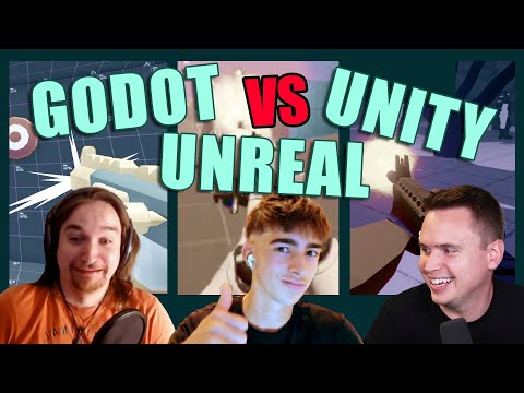 Видео: Три разработчика создают шутер от первого лица — Godot против Unity против Unreal || Битвы разраб...