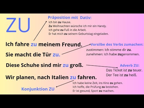 Видео: Отрывки грамматического тренинга на тему ZU + Infinitiv Deutsch A2, B1, B2 Grammatik Konjunktionen