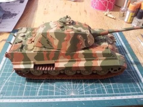 Видео: King Tiger (Zvezda) 35 scale...шаг 3