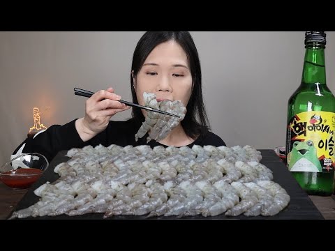 Видео: Я очень хочу сашими из креветок 🙄 креветки, острые, мокбанг.