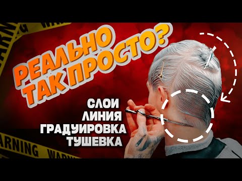 Видео: БАЗА по стрижкам за 2 минуты! Слои, линия, градуировка, тушевка - это