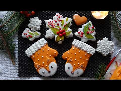 Видео: Розпис та Заливка Новорічнних пряників.🖌 Пряники Лисички🧡🧤🦊. Новорічний Набір Пряників 2025🎄🎁