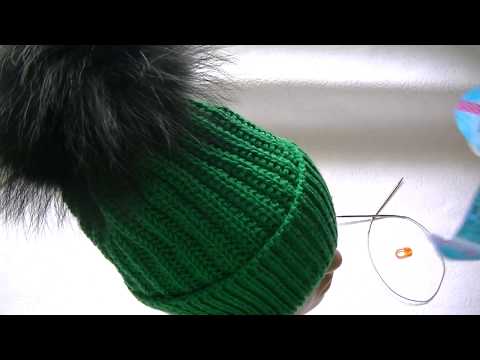 Видео: Вяжем шапку  резинкой патронташ спицами