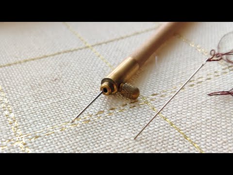 Видео: В чем разница?Вышивка люневильским крючком и иглой. What's the difference? tambour hook and a needle