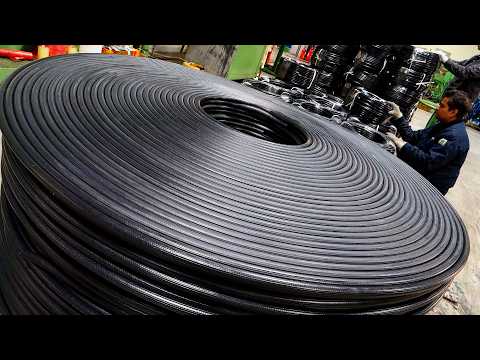 Видео: Процесс изготовления негорючего резинового сварочного шланга. Корейский завод резиновых шлангов