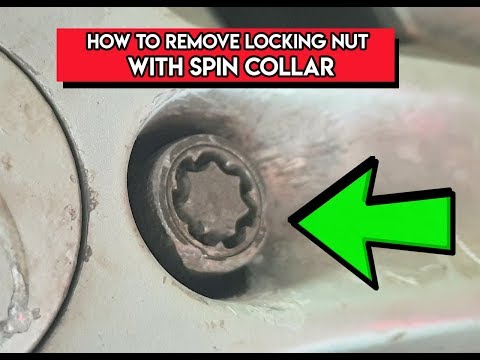 Видео: Снимите фиксирующую гайку колеса с вращающимся хомутом в домашних условиях, ключ не нужен.