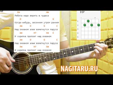 Видео: Легкая песня! "Ребята надо верить в чудеса". Аккорды, слова, разбор, на гитаре
