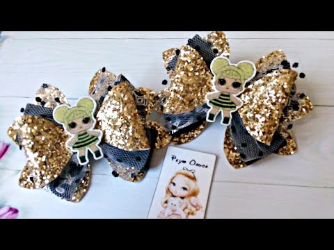 Видео: Нарядные и простые в исполнении бантики из экокожи/Elegante e simples no desempenho de arcos feitos