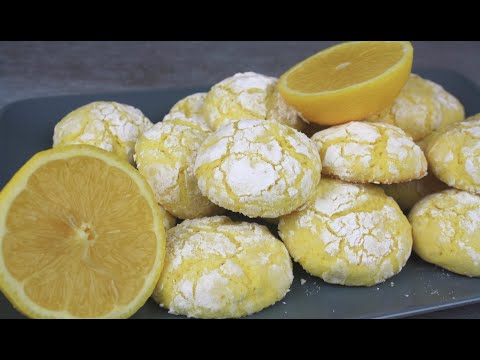 Видео: Лимонное печенье с трещинками 🍋 Lemon crinkle cookies