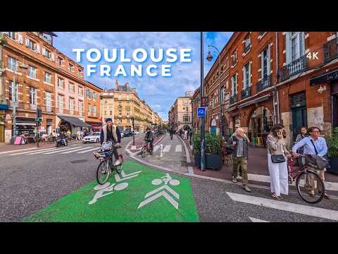 Видео: Розовый город на юге Франции 🇫🇷 Тулуза • Велотур 4K